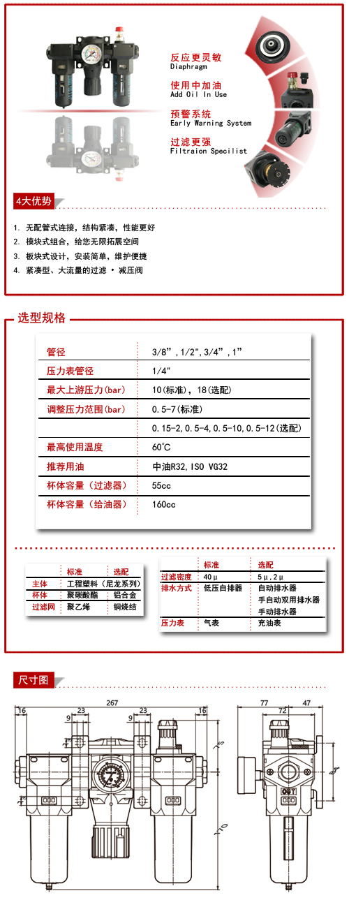 PA600气源三联件详情页