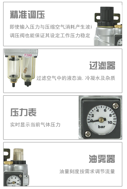T200气源二联件细节